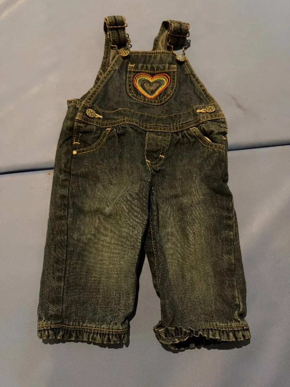 6 months Osh kosh bgosh vestbak jean overalls